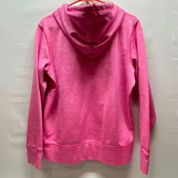 Under Armour Ladies Heathered Pink Pullover Hoodie Size Medium UA Logo Stretch - Picture 7 of 9